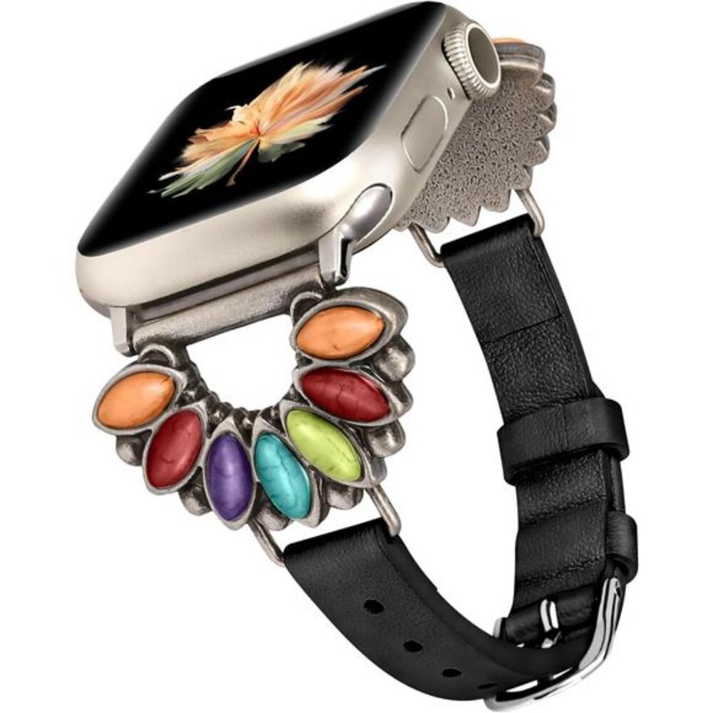 NEW Black Boho Multicolor Apple Watch Band
